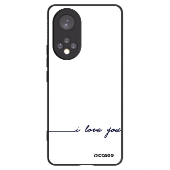 Picasee crna silikonska maskica za Honor 50 5G - I love you