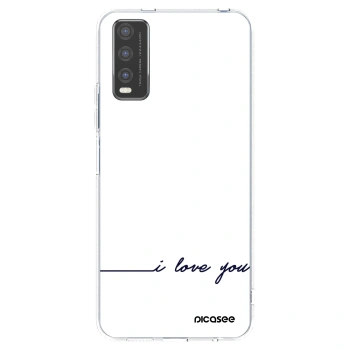 Picasee silikonska prozirna maskica za Vivo Y20s - I love you