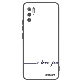 Picasee crna silikonska maskica za Xiaomi Poco M3 Pro 5G - I love you