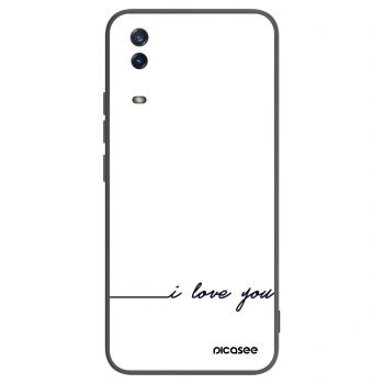 Picasee crna silikonska maskica za Vivo Y11s - I love you
