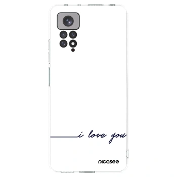 Picasee silikonska prozirna maskica za Xiaomi Redmi Note 11 - I love you