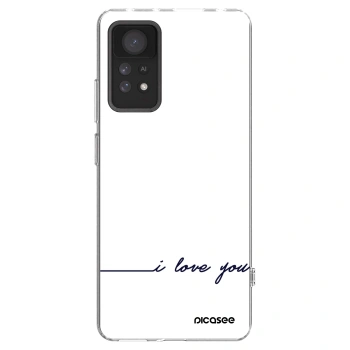 Picasee silikonska prozirna maskica za Xiaomi Redmi Note 11 Pro 5G - I love you