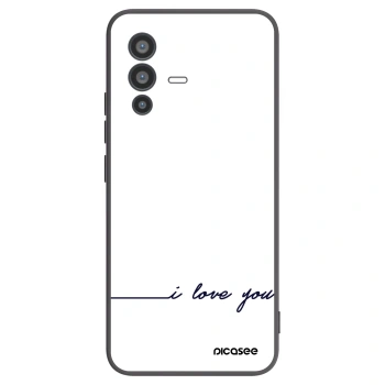 Picasee crna silikonska maskica za Vivo V23 5G - I love you