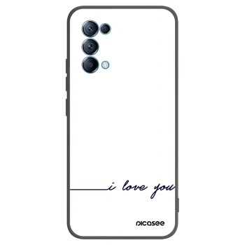 Picasee crna silikonska maskica za OPPO Reno 5 5G - I love you