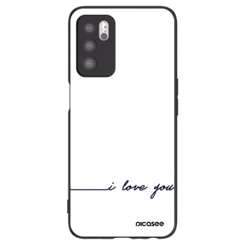 Picasee crna silikonska maskica za OPPO A16 - I love you