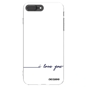 Picasee silikonska prozirna maskica za Apple iPhone 8 Plus - I love you