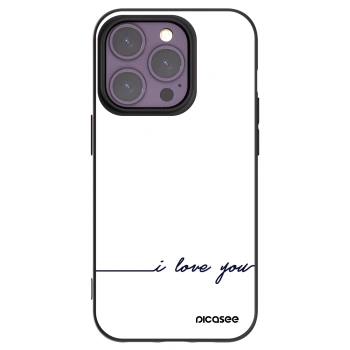 Picasee crna silikonska maskica za Apple iPhone 14 Pro - I love you