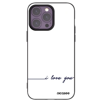 Picasee crna silikonska maskica za Apple iPhone 14 Pro Max - I love you