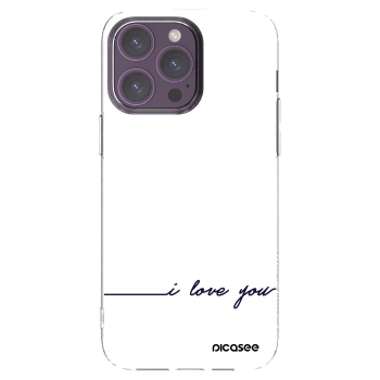 Picasee silikonska prozirna maskica za Apple iPhone 14 Pro Max - I love you