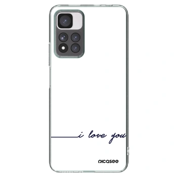 Picasee silikonska prozirna maskica za Xiaomi Redmi Note 11 Pro+ 5G - I love you