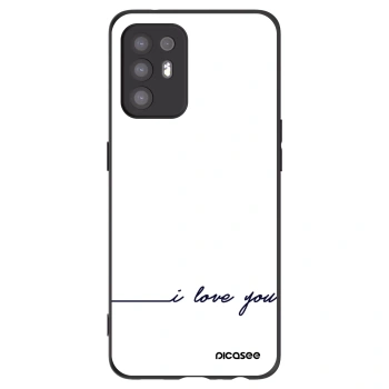 Picasee crna silikonska maskica za OPPO A94 5G - I love you