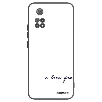 Picasee crna silikonska maskica za Xiaomi Poco M4 Pro - I love you