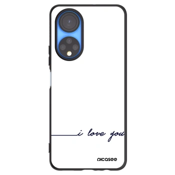 Picasee crna silikonska maskica za Honor X7 - I love you