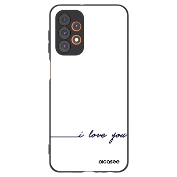 Picasee crna silikonska maskica za Samsung Galaxy A23 A236B 5G - I love you