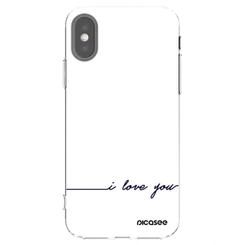 Picasee silikonska prozirna maskica za Apple iPhone X/XS - I love you