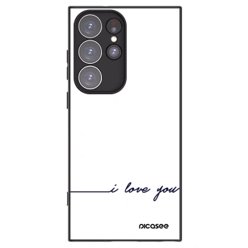 Picasee crna silikonska maskica za Samsung Galaxy S23 Ultra 5G - I love you