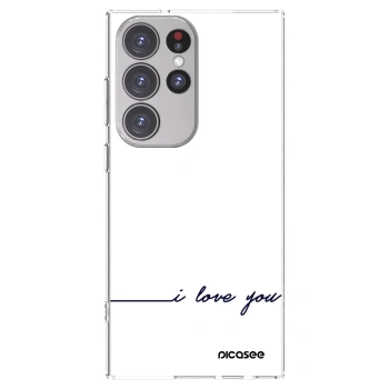 Picasee silikonska prozirna maskica za Samsung Galaxy S23 Ultra 5G - I love you
