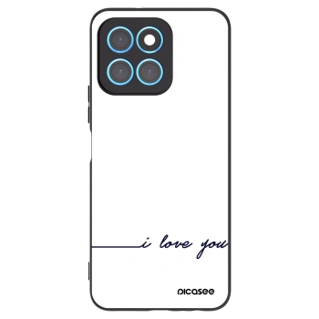 Picasee crna silikonska maskica za Honor X6 - I love you