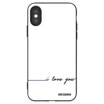Picasee crna silikonska maskica za Apple iPhone X/XS - I love you