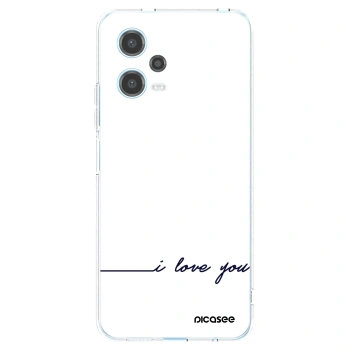 Picasee silikonska prozirna maskica za Xiaomi Redmi Note 12 5G - I love you