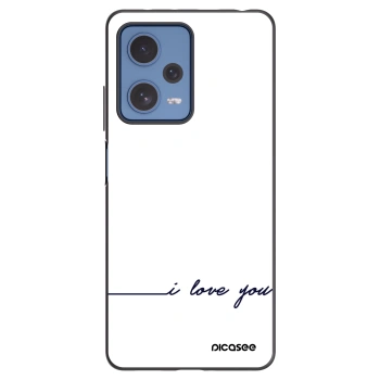 Picasee crna silikonska maskica za Xiaomi Redmi Note 12 Pro 5G - I love you