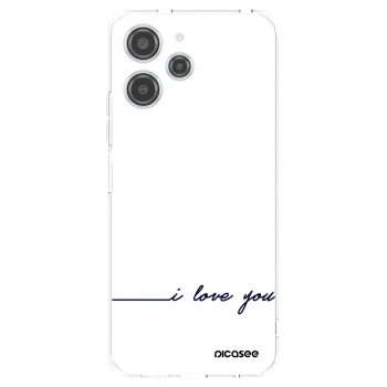 Picasee silikonska prozirna maskica za Xiaomi Redmi 12 4G - I love you