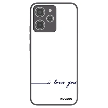 Picasee crna silikonska maskica za Xiaomi Redmi 12 4G - I love you