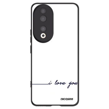 Picasee crna silikonska maskica za Honor 90 5G - I love you
