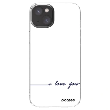 Picasee silikonska prozirna maskica za Apple iPhone 15 Plus - I love you