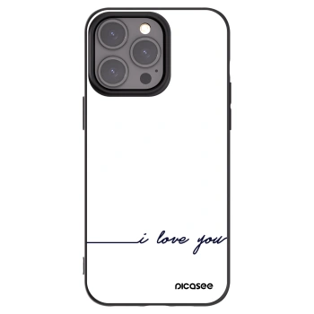 Picasee crna silikonska maskica za Apple iPhone 15 Pro Max - I love you