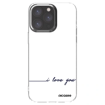 Picasee silikonska prozirna maskica za Apple iPhone 15 Pro Max - I love you
