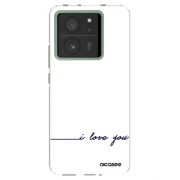 Picasee silikonska prozirna maskica za Xiaomi 13T - I love you