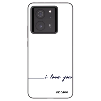 Picasee crna silikonska maskica za Xiaomi 13T Pro - I love you