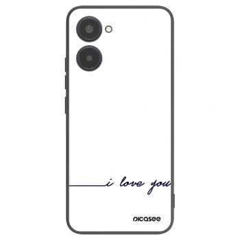 Picasee crna silikonska maskica za Realme 10 4G - I love you