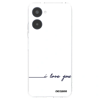 Picasee silikonska prozirna maskica za Realme 10 4G - I love you