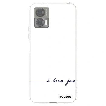 Picasee silikonska prozirna maskica za Motorola Edge 30 Neo - I love you