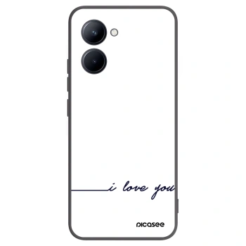 Picasee crna silikonska maskica za Realme C33 (2023) - I love you