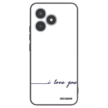 Picasee crna silikonska maskica za Realme C53 - I love you
