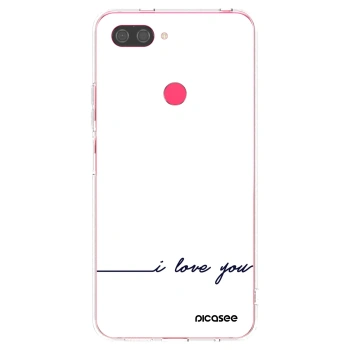 Picasee silikonska prozirna maskica za Xiaomi Mi 8 Lite - I love you