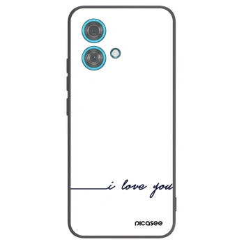 Picasee crna silikonska maskica za Motorola Edge 40 Neo - I love you