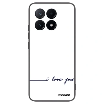 Picasee crna silikonska maskica za Xiaomi Poco X6 Pro - I love you