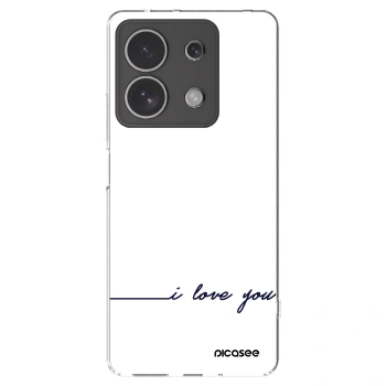 Picasee silikonska prozirna maskica za Xiaomi Redmi Note 13 4G - I love you