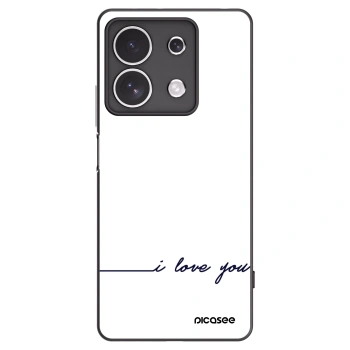 Picasee crna silikonska maskica za Xiaomi Redmi Note 13 4G - I love you