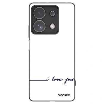 Picasee crna silikonska maskica za Xiaomi Redmi Note 13 Pro 4G - I love you