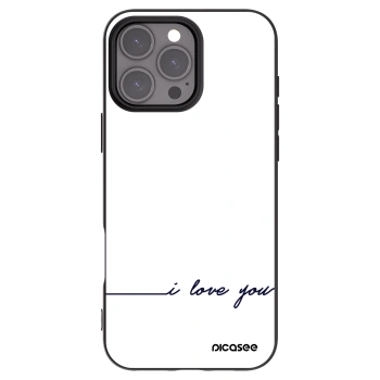 Picasee crna silikonska maskica za Apple iPhone 16 Pro Max - I love you