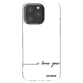 Picasee silikonska prozirna maskica za Apple iPhone 16 Pro Max - I love you