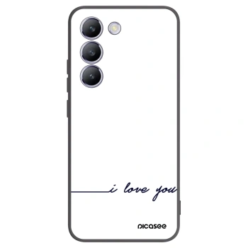 Picasee crna silikonska maskica za Vivo V40 SE 5G - I love you