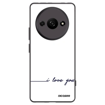 Picasee crna silikonska maskica za Xiaomi Redmi A3 - I love you