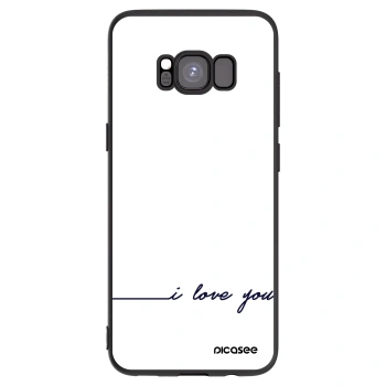 Picasee crna silikonska maskica za Samsung Galaxy S8 G950F - I love you