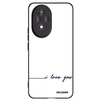 Picasee crna silikonska maskica za Honor 200 5G - I love you